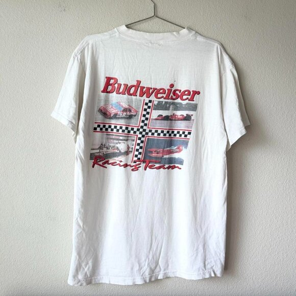 Budweiser Racing Vintage Graphic Tee Shirt Men's Medium - Picture 1 of 6